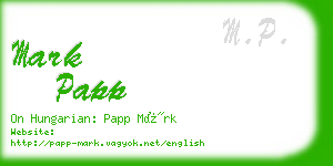 mark papp business card